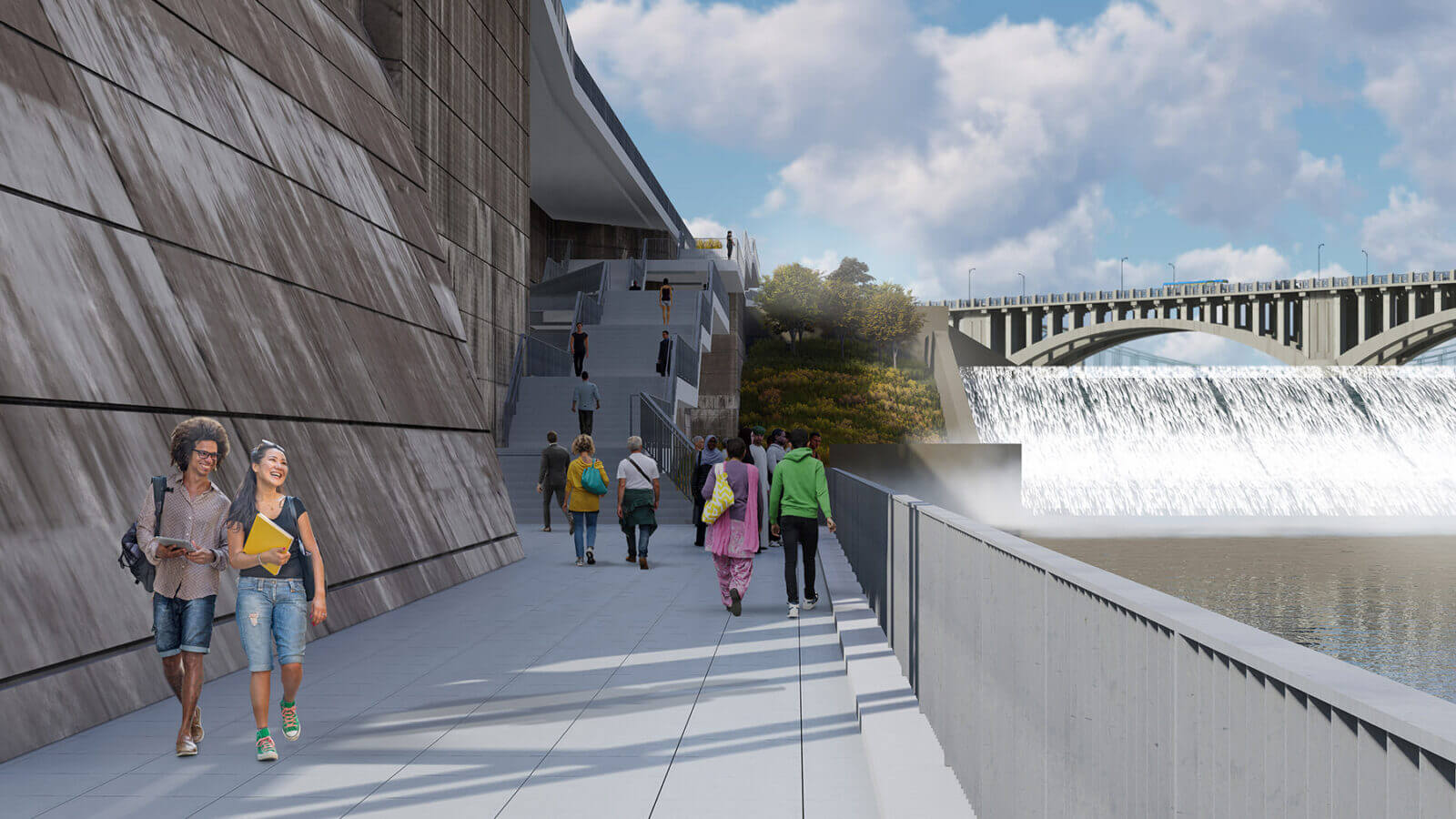 Iconic Walkway Proposed Over Mississippi River At St Anthony Falls