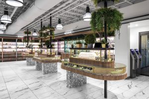 The Flower Shop cannabis retail design: displays