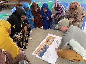 Scott Aspenson collaborating with residents of Digaale, Somaliland