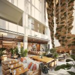 Canopy Hotel by Hilton six-story “edge atrium” lobby